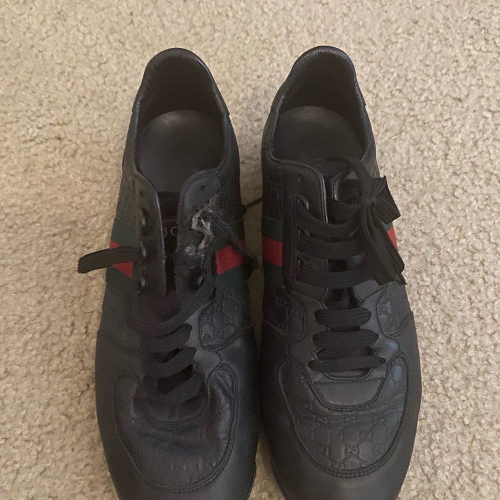 Black Gucci sneakers size 10
